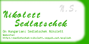 nikolett sedlatschek business card